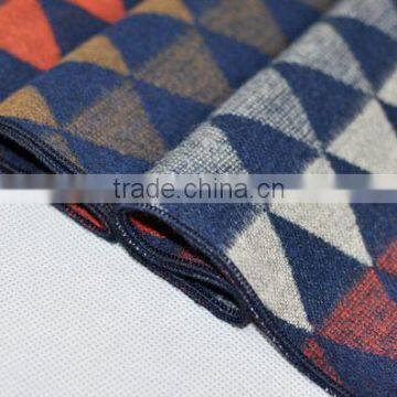 Classic Yarn Dyed Jacquard Cashmere Checked Plaid Acrylic Long Men Scarf Custom photo-5