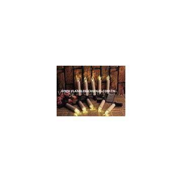 Amazing Flickering Remote Control Flameless Candles / LED Taper Candles With Removable Clips