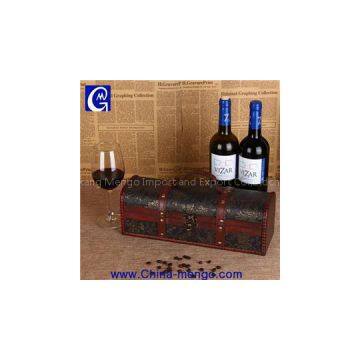 New Arrive Luxury Leather Wine Box Wooden Wine Box One Bottles