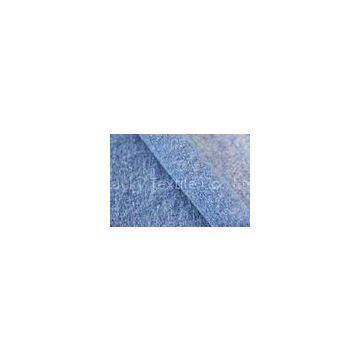 Light Blue Wool Knitted Solid Color Fabric For Winter Coat 610G / M Weight