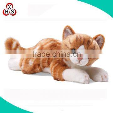 Realistic Orange Kitten Toy 10 Inch Plush Animal Stuffed Tabby Cat