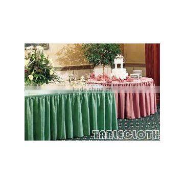 wedding table skirting 100% polyester table cover skirting