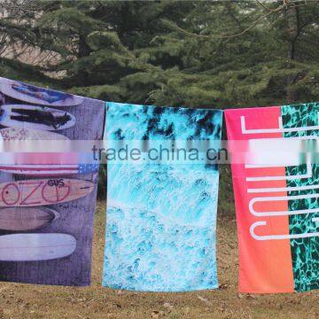 gradient ramp waves brand custom digital print cotton beach towel