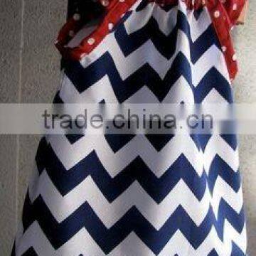 2016 girls July 4th dress american national day clothing latest fashion dresses butterfly sleeve chevron dress