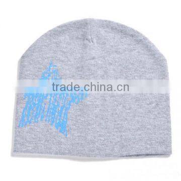 Winter Warm Korea Style 100%cotton Cute Boys&girls Big Five Star Pattern Knitted Beanie Hat for Baby photo-4