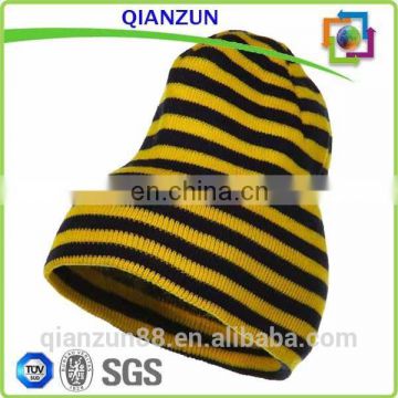 Mens Fashion Stripe Knitted Beanie Winter Beanie Hat