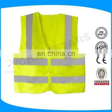 customized logo 100% polyester light weighted training reflective vest