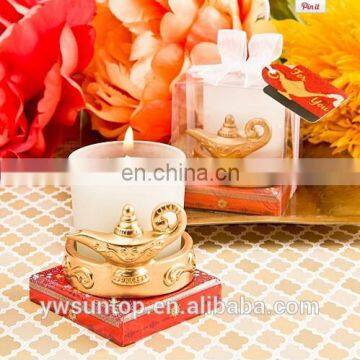 Aladdin's Lamp Gold Magic Lantern Votive Candle Holder For Wedding Party Decoration Party Gift