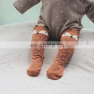 Newborn Toddler Knee High Sock Baby Boy Girl Fox Socks Cotton Cute Cartoon Animal Cat Leg Warmers For Newborns Infantile photo-2
