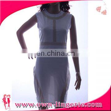 Plus size 2016 fashion cocktail latest design wholesale white lady dress summer women cotton sexy bandage dresses