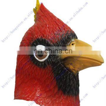 Adult Cardinal Overhead Animal Rubber Masks Bird Mask