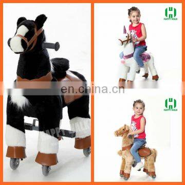 HI shopping mall running mechanical toy horse on wheels