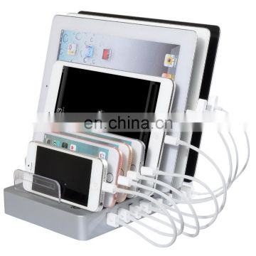 Custom EU US AU UK Plug 8 Ports 96W Multi-Function USB Charging Station Dock Charger with Stand for Mobile Phone Tablet PC