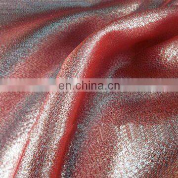 dubai fabric wholesale polyester matallic satin fabric