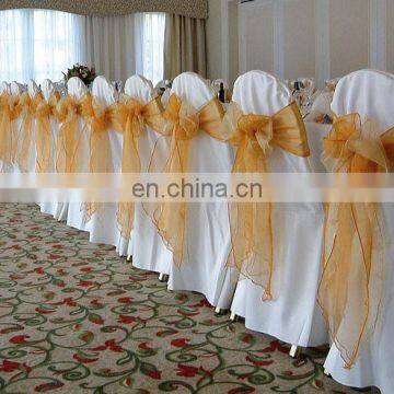 Hot Sale White Chair Covers with Satin Chair Sashes