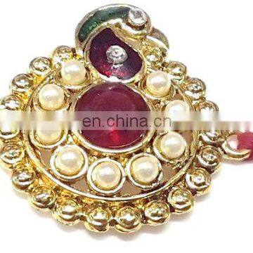 Ratna handicrafts Exclusive Red Stone Rakhi - Indian RH-Rakhi-311