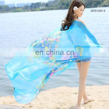 Fashionable Most Popular Print Fashion Women's Silk Scarf photo-4