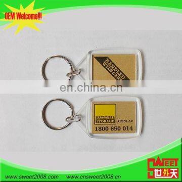 Promotional Clear Custom Blank Souvenir Plastic Frame Key Chain Picture Insert Logo Keyring Acrylic Keychain Photo photo-5
