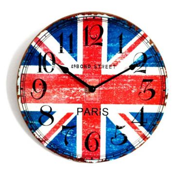 Retro Vintage Quartz Wall Clock Modern Home Decor MDF Wooden Wall Clock