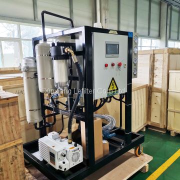 Vacuum oil filter machine purifying the engine oil and transformer oil