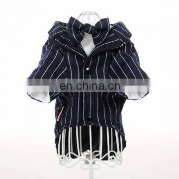 Wholesale Layered Pet Dog Striped Suits Bulldog Formal Clothes Overcoat photo-6