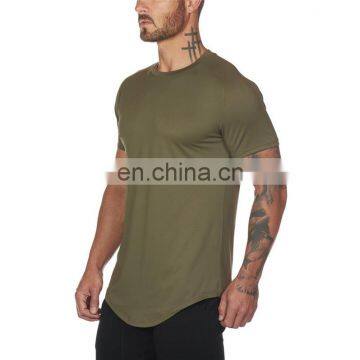 Custom logo Fitness gym Bodybuilding Breathable Summer Singlets Slim Fitted Men's Muscle short sleeve tank top t shirts