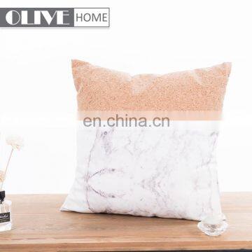 2018 New Item Knife Edge Geometry PU Poly Canvas Applique Cork Sofa Cushions For Sale photo-2