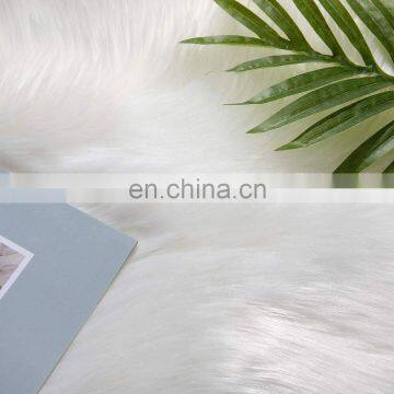 Ultra Soft Faux Sheepskin Fur Rug Fluffy Rug for Bedroom Pure White Sheepskin Rug
