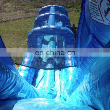 Riptide Double Lane Slip n Slide Tall Inflatable Waterslide Giant Commercial Blue Marble Water Slip and Slide photo-5