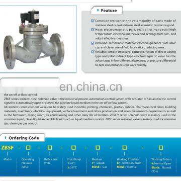 ZBSF Series Stainless Steel Step by Step Action Direct Leading Type Solenoid Valve photo-2
