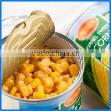 various types of packing yellow corn in jar