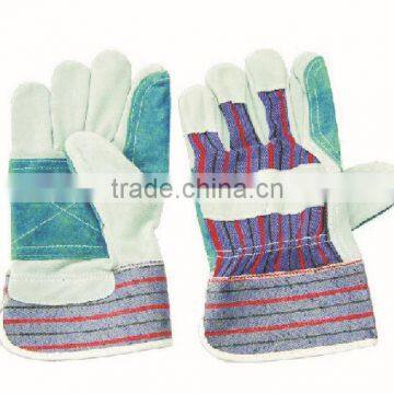 worker glove/top quality full palm EN388 leather work glove safety glove