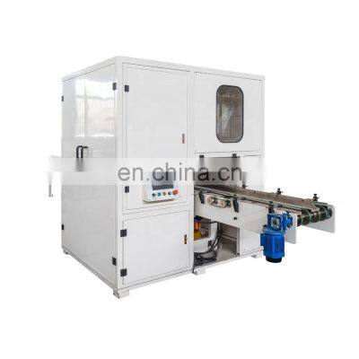 Automatic double channels toilet paper log saw cutting machine