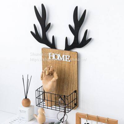 Wall Shelves Rack Kitchen Modern Deer cat Shape Hanging Decorative Living Room Furniture Mount Wooden Floating Wall Shelf For Bedroom