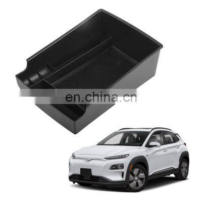 Interior Accessories Parts Silicone Armrest Rest Storage Box Center Control Console Organizer Tray For Hyundai Kona Ev 2020 2021