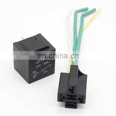 JD1912 Car relay 12Volt 40A Auto Automotive Relay Socket 4Pin 5Pin Relay & Wires