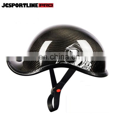 Modify Luxury Real Carbon Fiber Retro Motorcycle Half Helmet and Bike Race Half Helmet with Sunshield