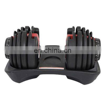 Wholesale Fitness Equipment Fitness Iron Dumbbell Set Adjustable 24Kg Dumbbell Barbell Training Dumbbells With Base