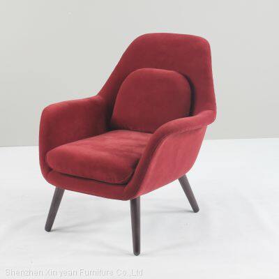 Modern high quality solid wood upholstery  furniture Petit chair high quality lounge chairs