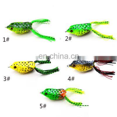 Wholesale Price 3D Eyes Artificia 6cm/15g Colorful Jigging Vibe Trolling Soft Plastic Frog Fishing Lure