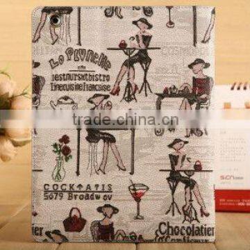 cartoon stand leather case for ipad