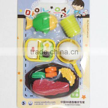 3d Puzzle Food Eraser for Children