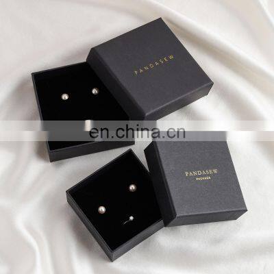 PandaSew Custom logo Printed Necklace Jewelry Box Luxury Paper Ring Packaging Gift Packaging Jewelry Box