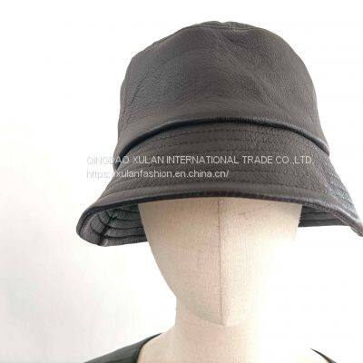 Men's Genuine Leather Deerskin Bucket Hat