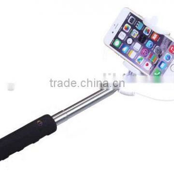 2015 new products mini portable light weight foldable wired selfie stick