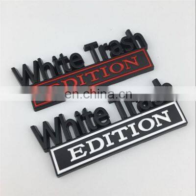 Chrome 3D Vehicle Customized Letter Gelatin Sponge Zinc Alloy Car Emblem Badge