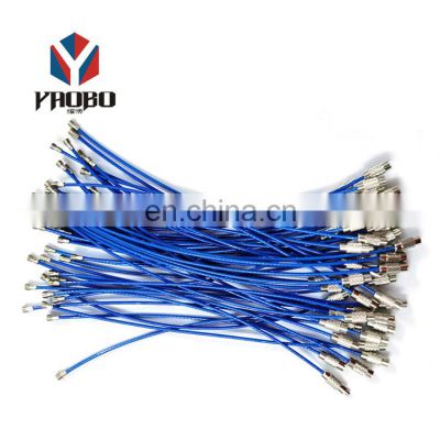 Profession Wire drawing Stainless Ring Screw Lock Cable Steel Wire Rope Colorful Key Rings