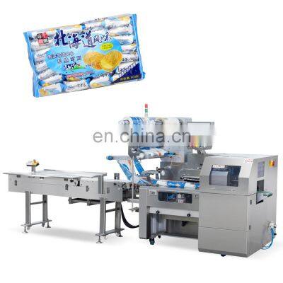 Horizontal Flow Packaging Machine for Biscuits Noodles Bread Cake Medicine Automatic Multipack Family Pack Pillow Bag