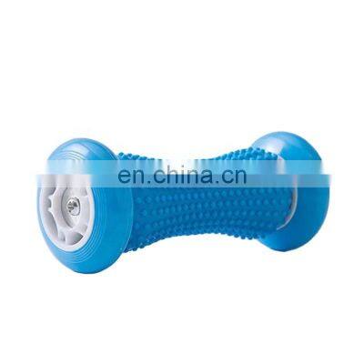 Roller for Arm Leg Neck Muscle Relax TPR Massage Roller for Fitness Gym Yoga Pilates Sports 2 Wheel massage Foam roller