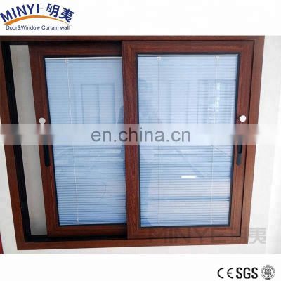 Sun shade design glass windows with blinds sliding window for house